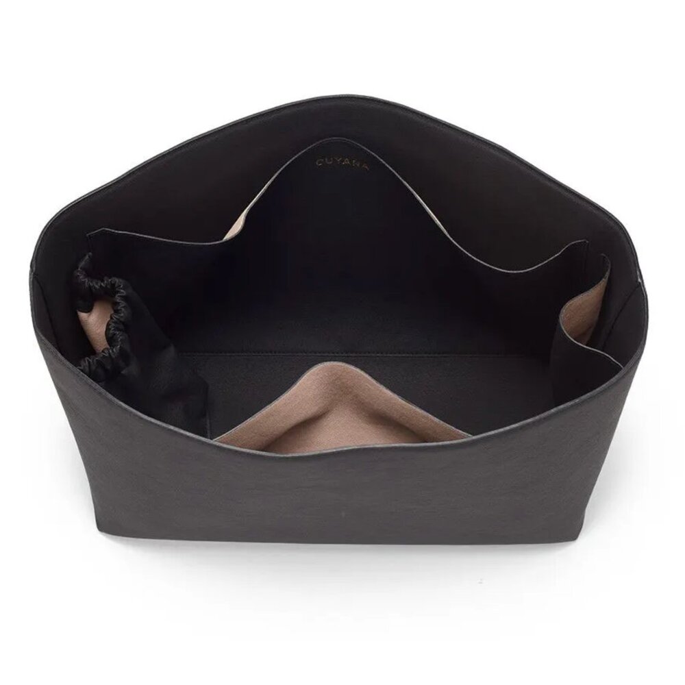 CUYANA Classic Easy Tote Insert Black/Blush Microsuede